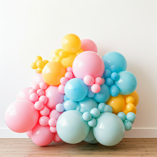 Balões coloridos em evento